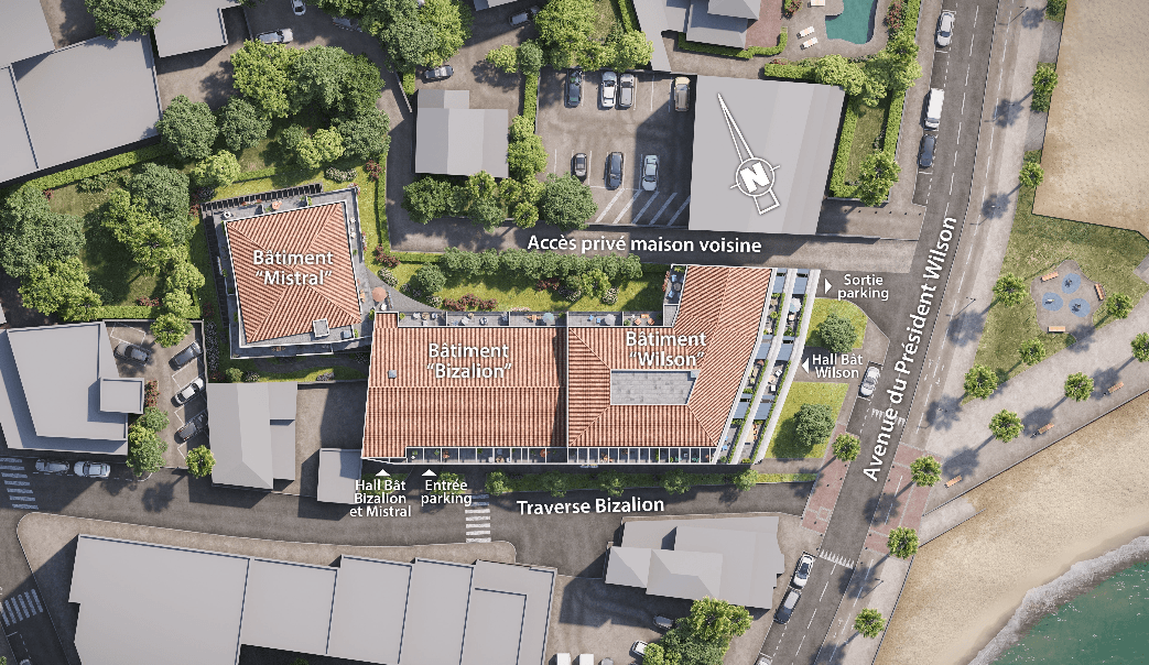 LUXUEUX T2 - VUE MER - 47M2 - TERRASSE 13M2 - 520 856€ - 4
