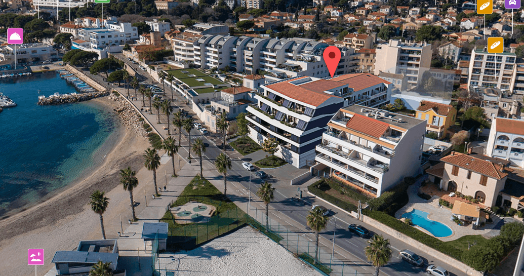 LUXUEUX T2 - DERNIER ETAGE - RESIDENCE FRONT DE MER - 39M2 - TERRASSE 12M2 - 356 320€ - 1