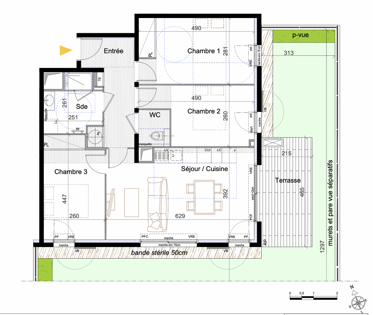 - LA CIOTAT - T4 - Rez-de-jardin - 78 m2 extérieur Proche commodités - 1
